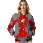 personalized-utah-utes-spider-mark-red-gray-varsity-jacket-best-selling.webp