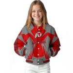 personalized-utah-utes-spider-mark-red-gray-varsity-jacket-best-selling.webp