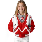 personalized-utah-utes-v-stripes-red-white-varsity-jacket-best-selling.webp