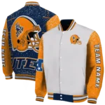 personalized-utep-miners-speckled-arms-blue-gray-varsity-jacket-best-selling.webp