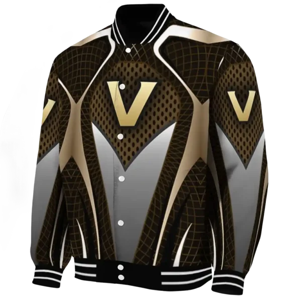 personalized vanderbilt commodores mesh chest gold black varsity jacket best selling