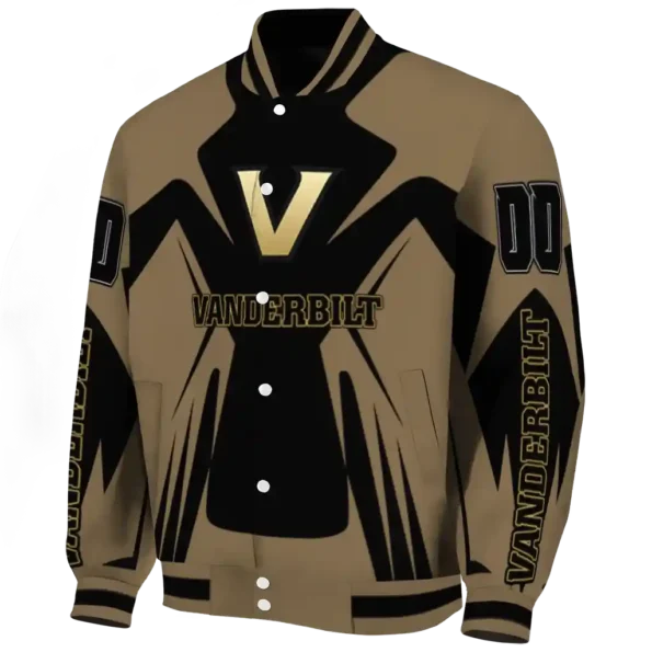 personalized vanderbilt commodores spider mark black gold varsity jacket best selling