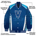 personalized-villanova-wildcats-hexagon-grid-navy-varsity-jacket-best-selling.webp