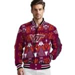personalized-virginia-tech-hokies-pyramid-shapes-maroon-varsity-jacket-best-selling.webp