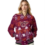 personalized-virginia-tech-hokies-pyramid-shapes-maroon-varsity-jacket-best-selling.webp