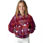 personalized-virginia-tech-hokies-pyramid-shapes-maroon-varsity-jacket-best-selling.webp