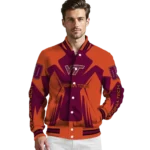 personalized-virginia-tech-hokies-spider-mark-maroon-orange-varsity-jacket-best-selling.webp