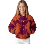 personalized-virginia-tech-hokies-spider-mark-maroon-orange-varsity-jacket-best-selling.webp