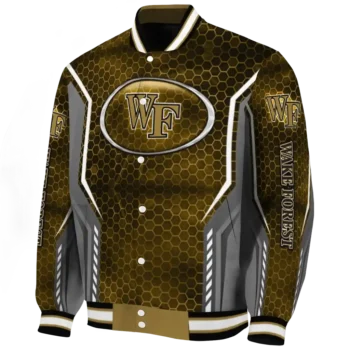 Wake Forest Demon Deacons Jacket - Personalized Power Plate Gold Deluxe