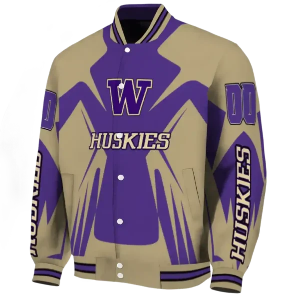 personalized washington huskies spider mark purple gold varsity jacket best selling