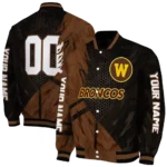 personalized-western-michigan-broncos-hexagon-mesh-brown-black-varsity-jacket-best-selling.webp