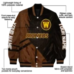 personalized-western-michigan-broncos-hexagon-mesh-brown-black-varsity-jacket-best-selling.webp