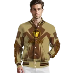 personalized-western-michigan-broncos-spider-mark-brown-gold-varsity-jacket-best-selling.webp