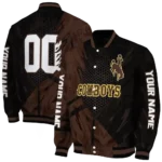 personalized-wyoming-cowboys-hexagon-mesh-brown-black-varsity-jacket-best-selling.webp