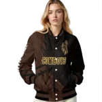 personalized-wyoming-cowboys-hexagon-mesh-brown-black-varsity-jacket-best-selling.webp
