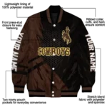 personalized-wyoming-cowboys-hexagon-mesh-brown-black-varsity-jacket-best-selling.webp