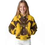 personalized-wyoming-cowboys-spider-mark-brown-gold-varsity-jacket-best-selling.webp