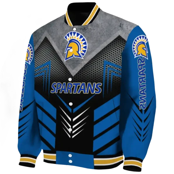 san jose state spartans arrow layer blue black varsity jacket best selling