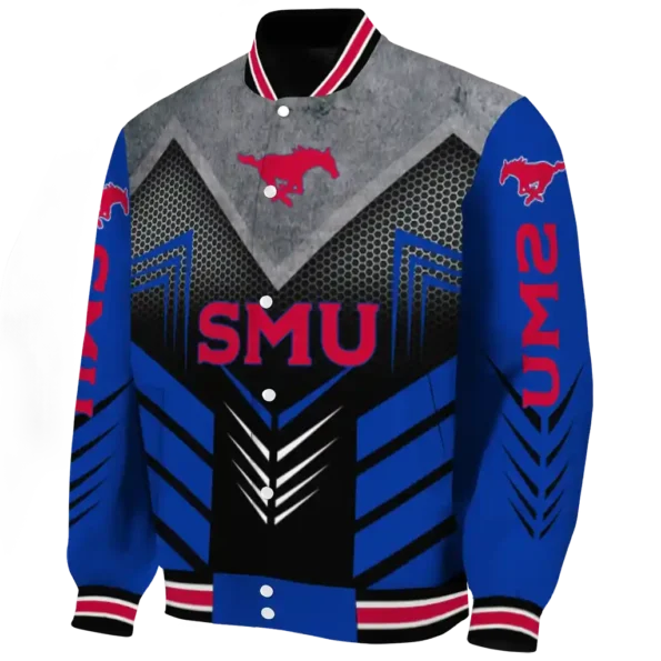 smu mustangs arrow layer blue black varsity jacket best selling