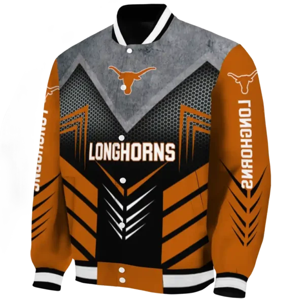 texas longhorns arrow layer orange black varsity jacket best selling