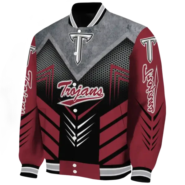 troy trojans arrow layer red black varsity jacket best selling
