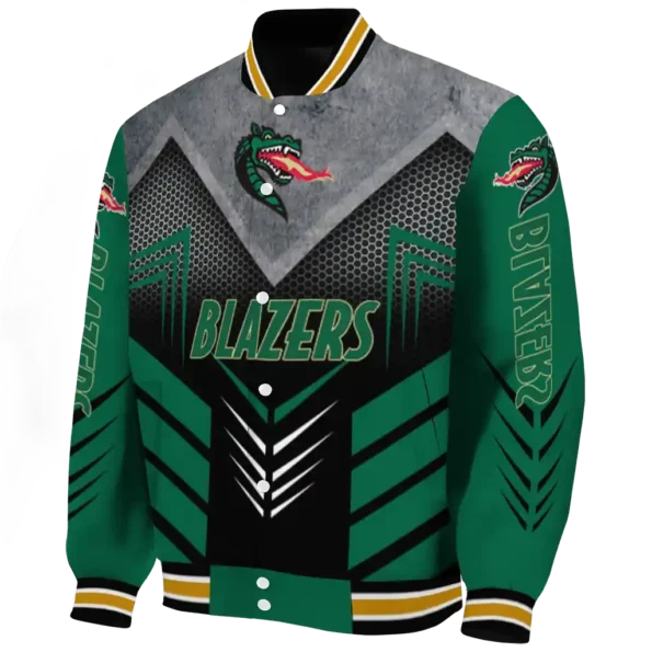 uab blazers arrow layer green black varsity jacket best selling