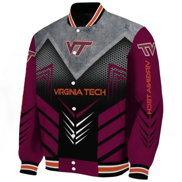 virginia tech hokies arrow layer maroon black varsity jacket best selling