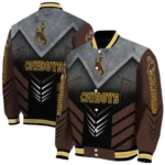 wyoming-cowboys-arrow-layer-brown-black-varsity-jacket-best-selling.webp