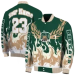 custom ohio bobcats winged blaze green white varsity jacket best selling.webp