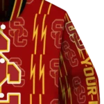 custom usc trojans bolt stripe red varsity jacket best selling.webp