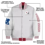 customized-arkansas-razorbacks-speckled-arms-red-gray-varsity-jacket-best-selling.webp