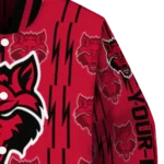 customized-arkansas-state-red-wolves-bolt-stripe-scarlet-varsity-jacket-best-selling.webp