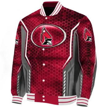 Ball State Cardinals Jacket - Customized Power Plate Red Deluxe