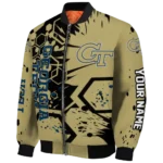 customized-georgia-tech-yellow-jackets-hexagon-cluster-gold-black-bomber-jacket-best-selling.webp