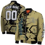 customized-georgia-tech-yellow-jackets-hexagon-cluster-gold-black-bomber-jacket-best-selling.webp