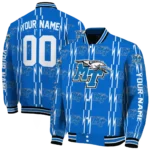 customized-middle-tennessee-blue-raiders-bolt-stripe-blue-varsity-jacket-best-selling.webp