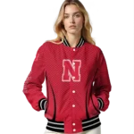 customized-nebraska-cornhuskers-chevron-arrow-red-varsity-jacket-best-selling.webp
