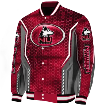 Northern Illinois Huskies Jacket - Customized Power Plate Red Deluxe