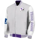 customized-northwestern-wildcats-speckled-arms-purple-gray-varsity-jacket-best-selling.webp