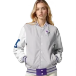 customized-northwestern-wildcats-speckled-arms-purple-gray-varsity-jacket-best-selling.webp