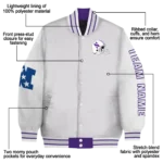 customized-northwestern-wildcats-speckled-arms-purple-gray-varsity-jacket-best-selling.webp