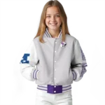 customized-northwestern-wildcats-speckled-arms-purple-gray-varsity-jacket-best-selling.webp