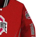 customized ohio state buckeyes chevron arrow scarlet varsity jacket best selling.webp