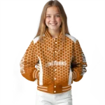 customized-texas-longhorns-hexagon-grid-orange-varsity-jacket-best-selling.webp