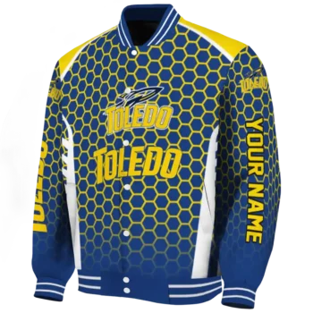 Toledo Rockets Jacket - Customized Hexagon Grid Blue Deluxe