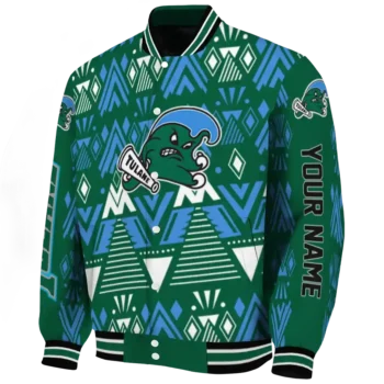 Tulane Green Wave Jacket - Customized Pyramid Shapes Green Deluxe