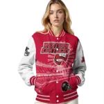 customized western kentucky hilltoppers ferris arena red white varsity jacket best selling.webp