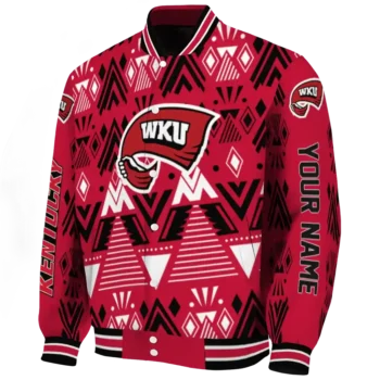 Western Kentucky Hilltoppers Jacket - Customized Pyramid Shapes Red Deluxe