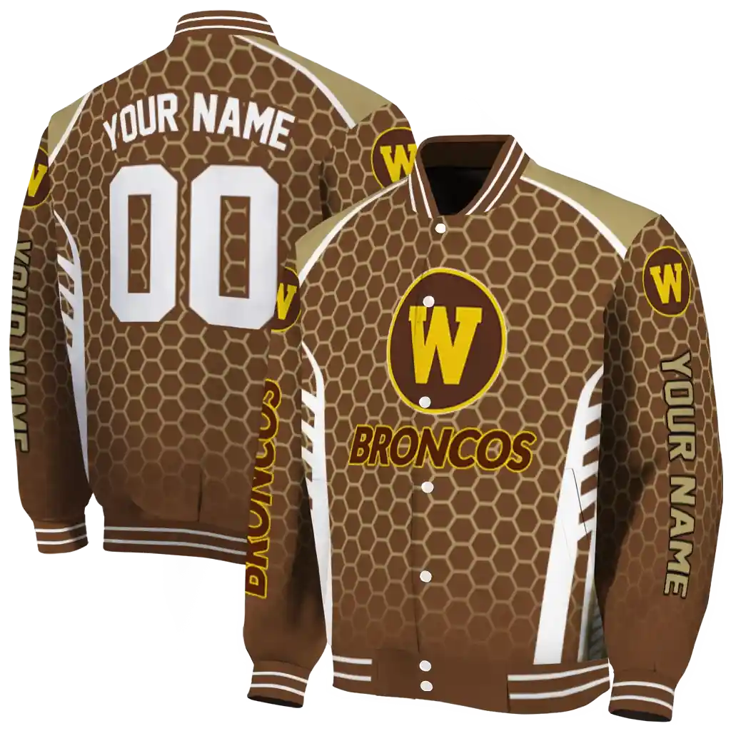 customized-western-michigan-broncos-hexagon-grid-brown-varsity-jacket-fashion-forward.webp blank