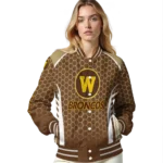 customized-western-michigan-broncos-hexagon-grid-brown-varsity-jacket-best-selling.webp